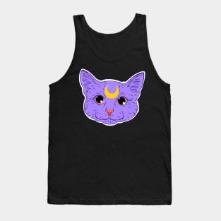 Helpful Purple Kitty Friend Tank Top